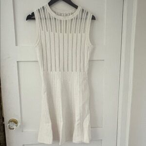 Chic Cream Sleeveless Mini Dress